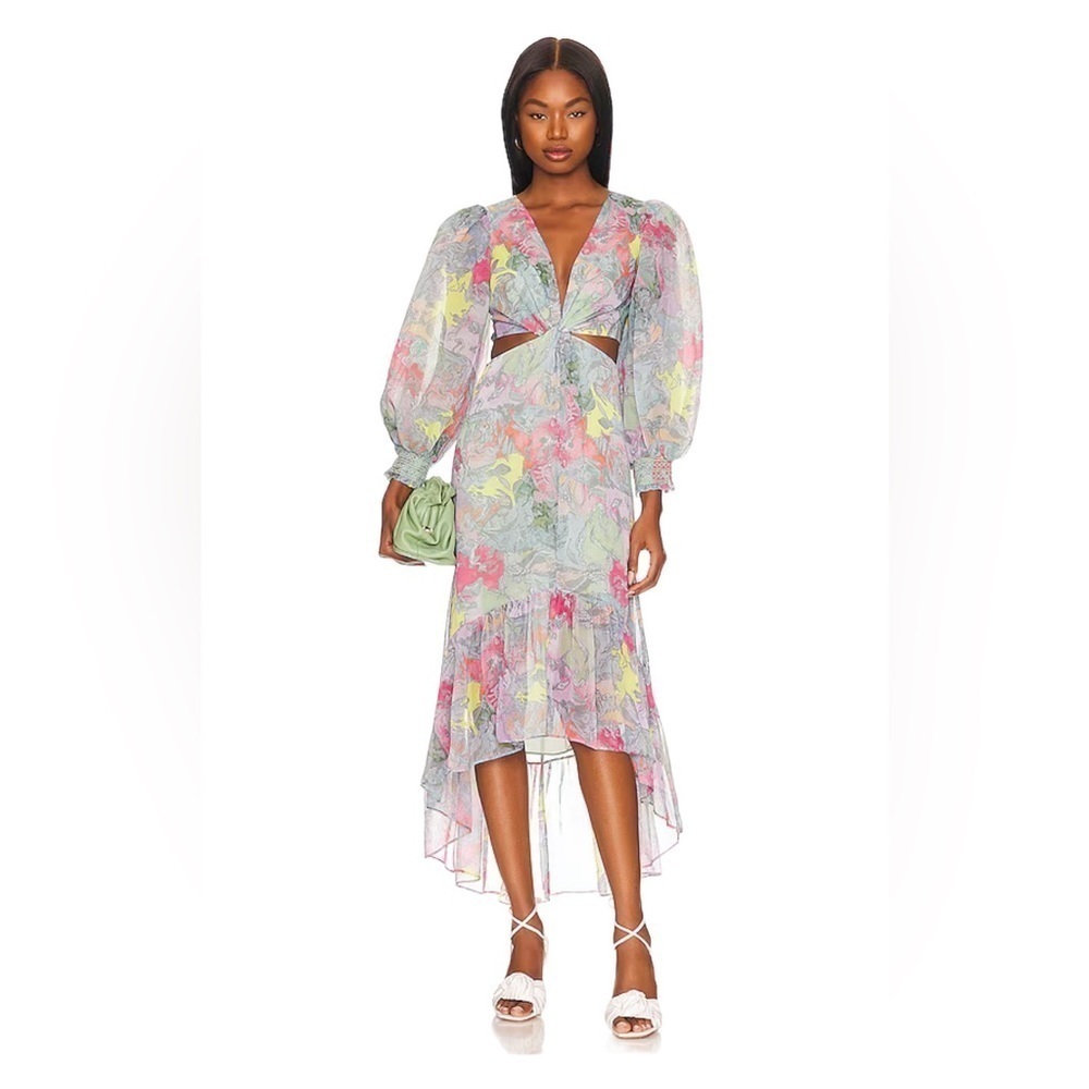 NEW Alice + Olivia Katia Twist Maxi Dress in Lola's Dream